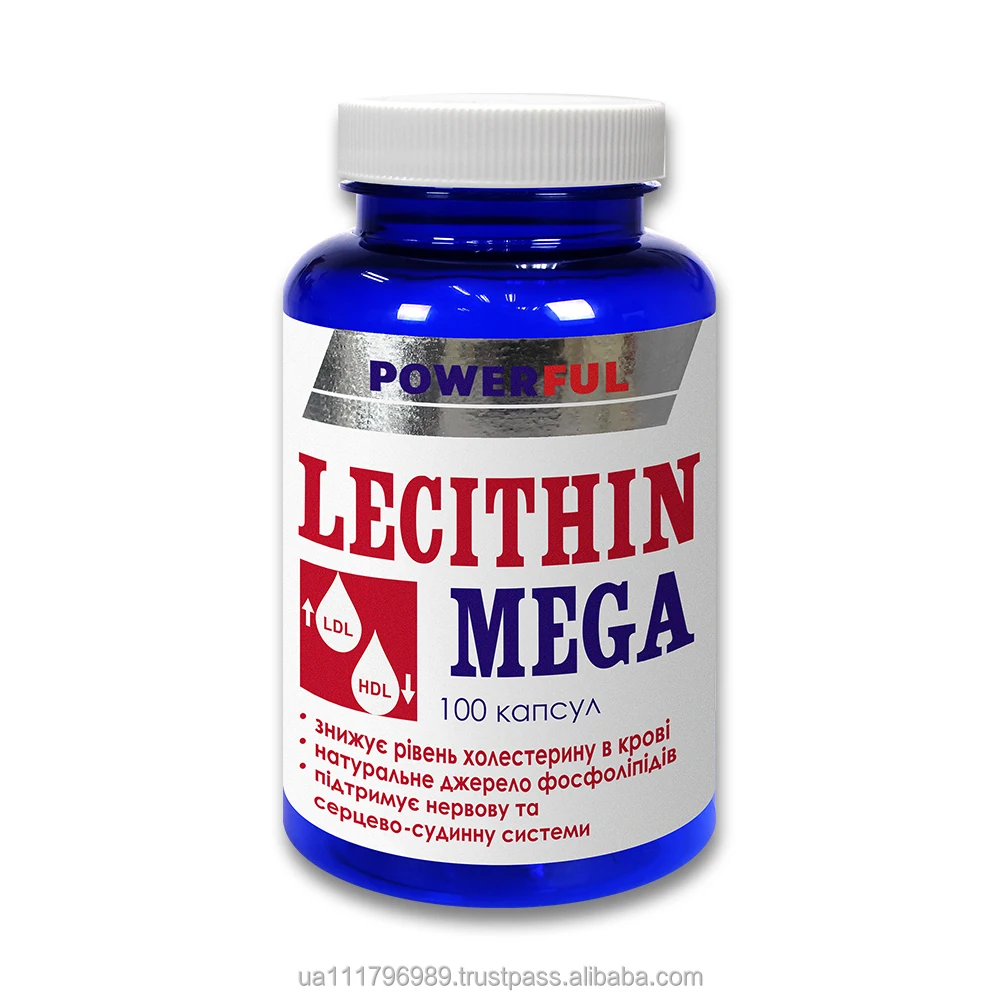 Cell membranes construction dietary supplement LECITHIN MEGA in capsules Health Nutrition