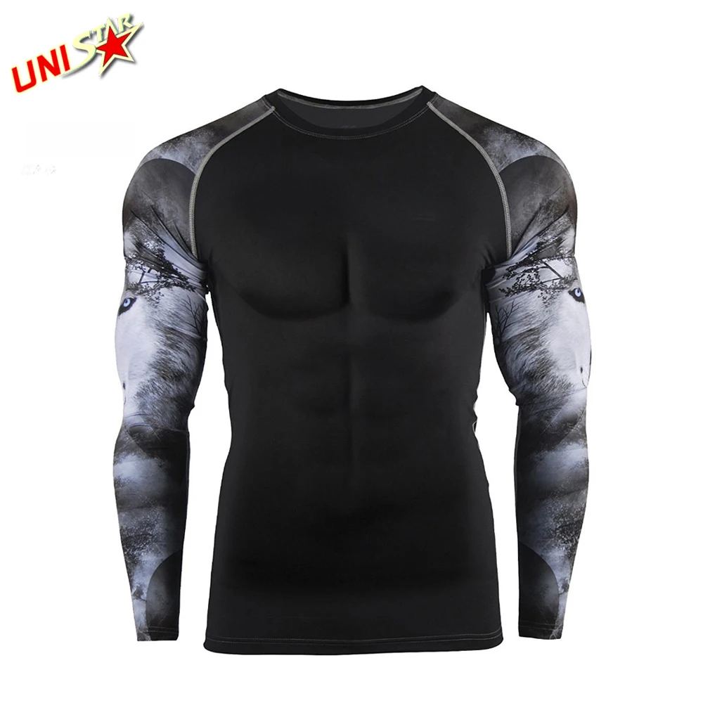 Top Selling Latest Rash Guard Compression Gym Shirts Surfing Long Sleeve Custom Logo UV BJJ Rashguard MMA Sublimated Mens Rash G