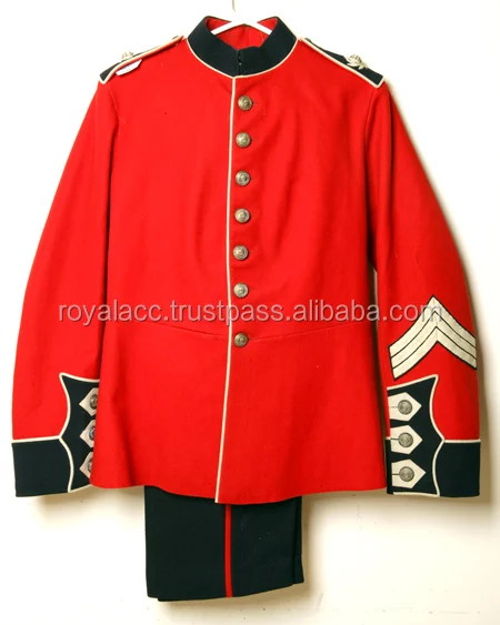 tactical Royal jacket RMLI tunic UK marching band uniform red wool high quality custom officer coat with trouser