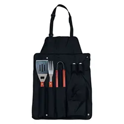 Outdoor cooking BBQ Apron with tools pouch