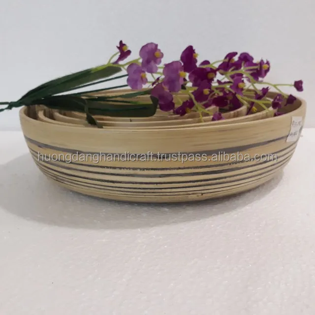 
Custom size bamboo bowl, Natural bamboo color bamboo salad bowl from vietnam 