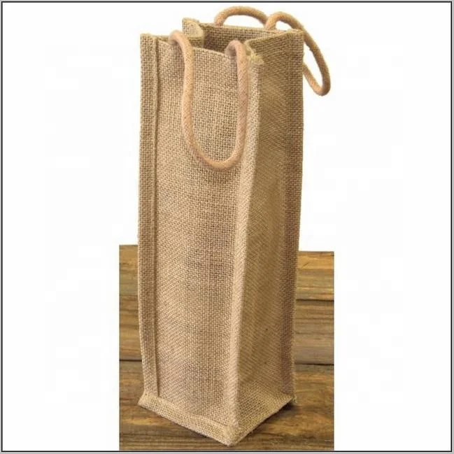 Jute Wine bag with Rope Handle