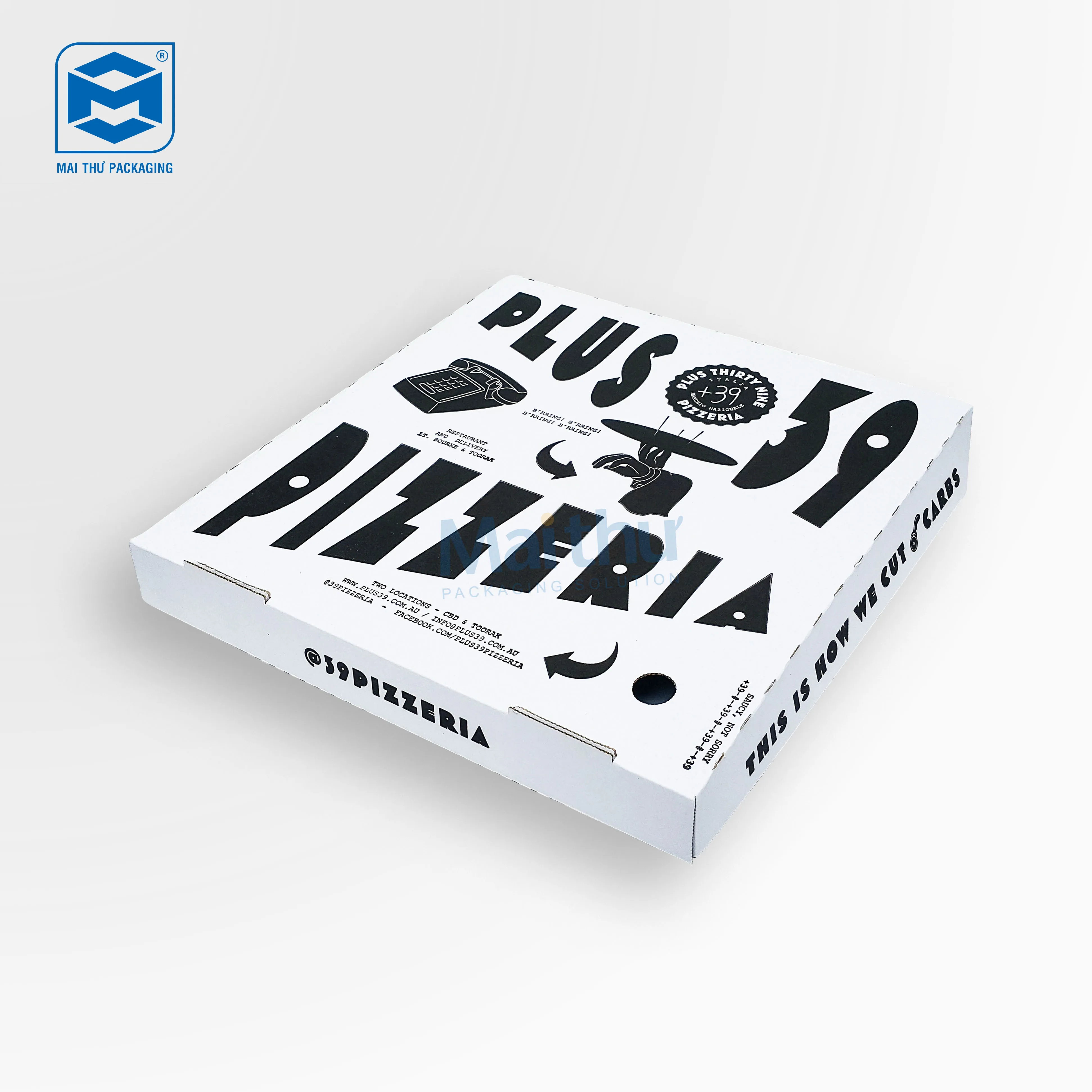 
Accept custom order pizza corrugated paper box printed 