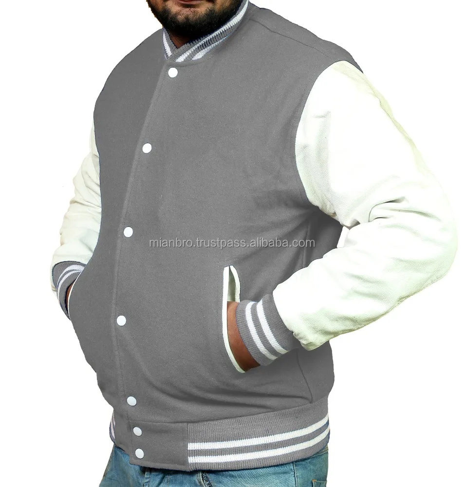 Navy Blue/white Team Jackets, wool leather jackets college jacket, school jacket