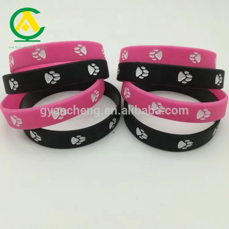 Dog Paw Print Silicone Bracelet s s
