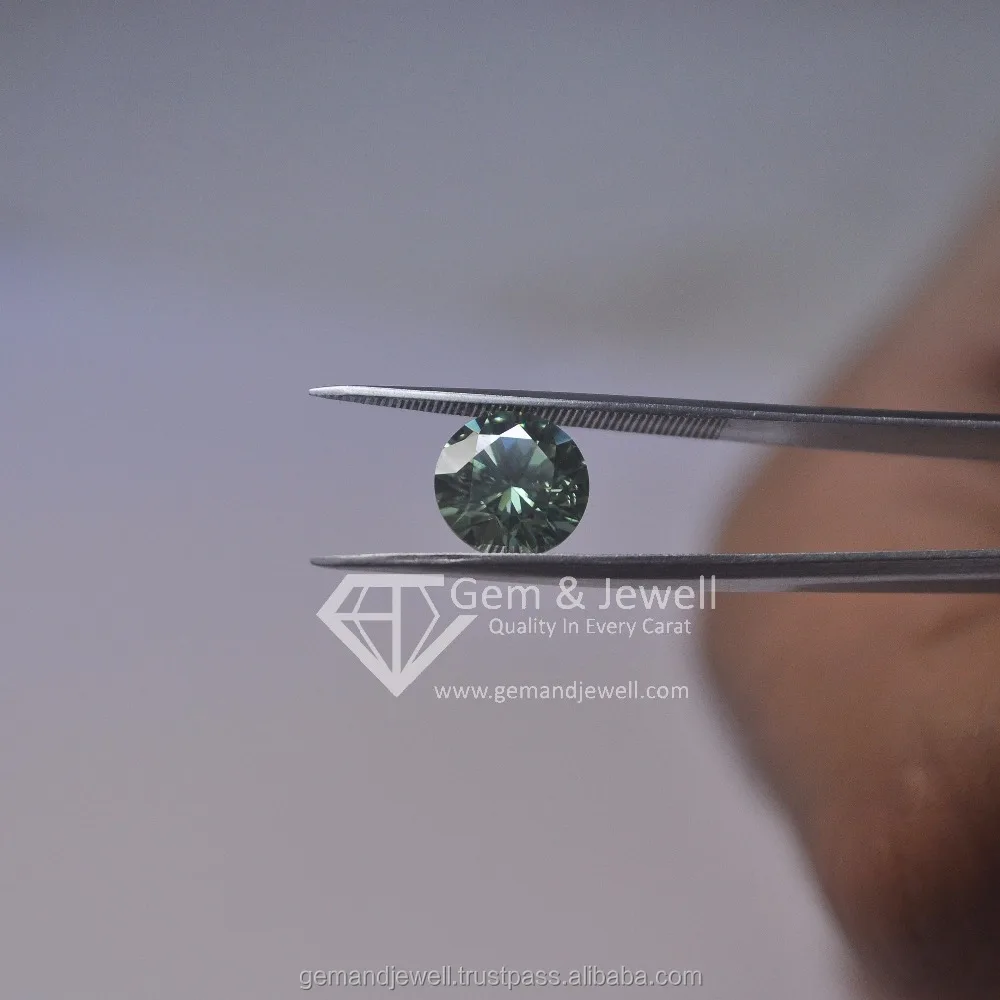 Round Brilliant Cut Green Color MOISSANITE Loose Stone Direct From Manufacturer