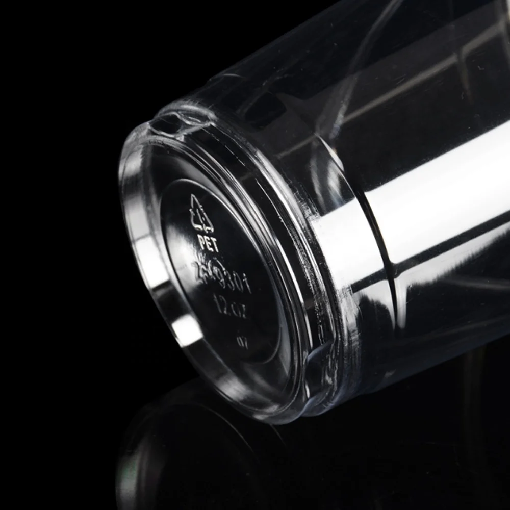 Factory wholesale disposable transparent 360ml milk tea plastic cup pet cold drink cup