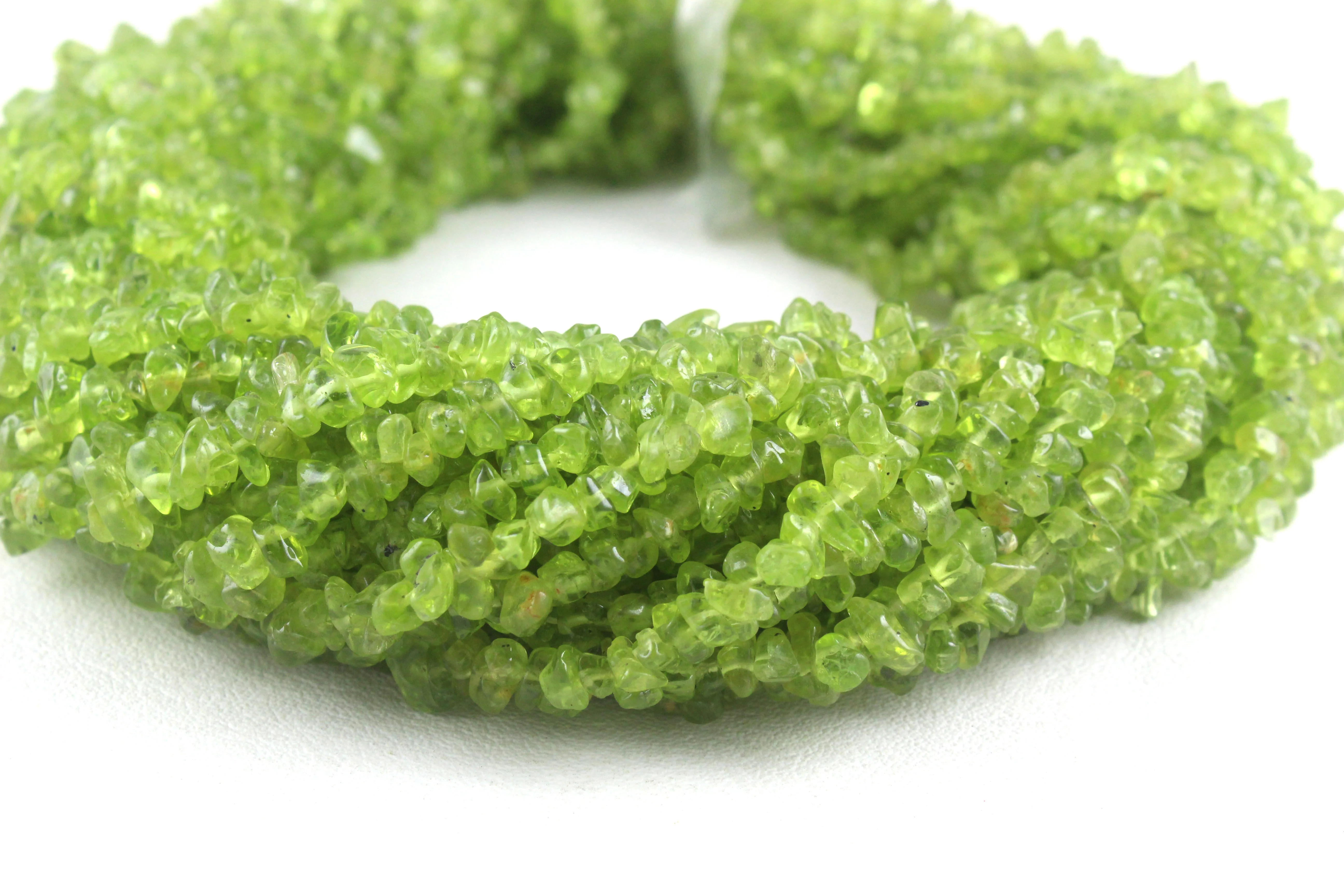 Natural Peridot Gemstone Smooth Uncut Chips Beads Making Green Jewelry August Birthstone Wholesaler jewelry making supplies