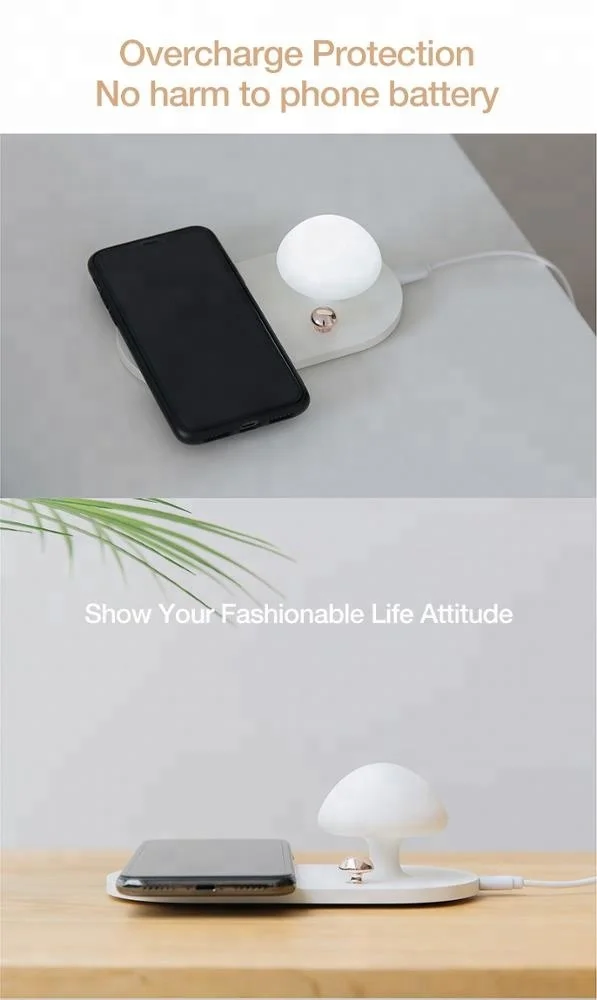 Multifunction Table Desk LED Lamp Qi Wireless Charger Cell Phone Fast Charging for Samsung iPhone Desktop Light
