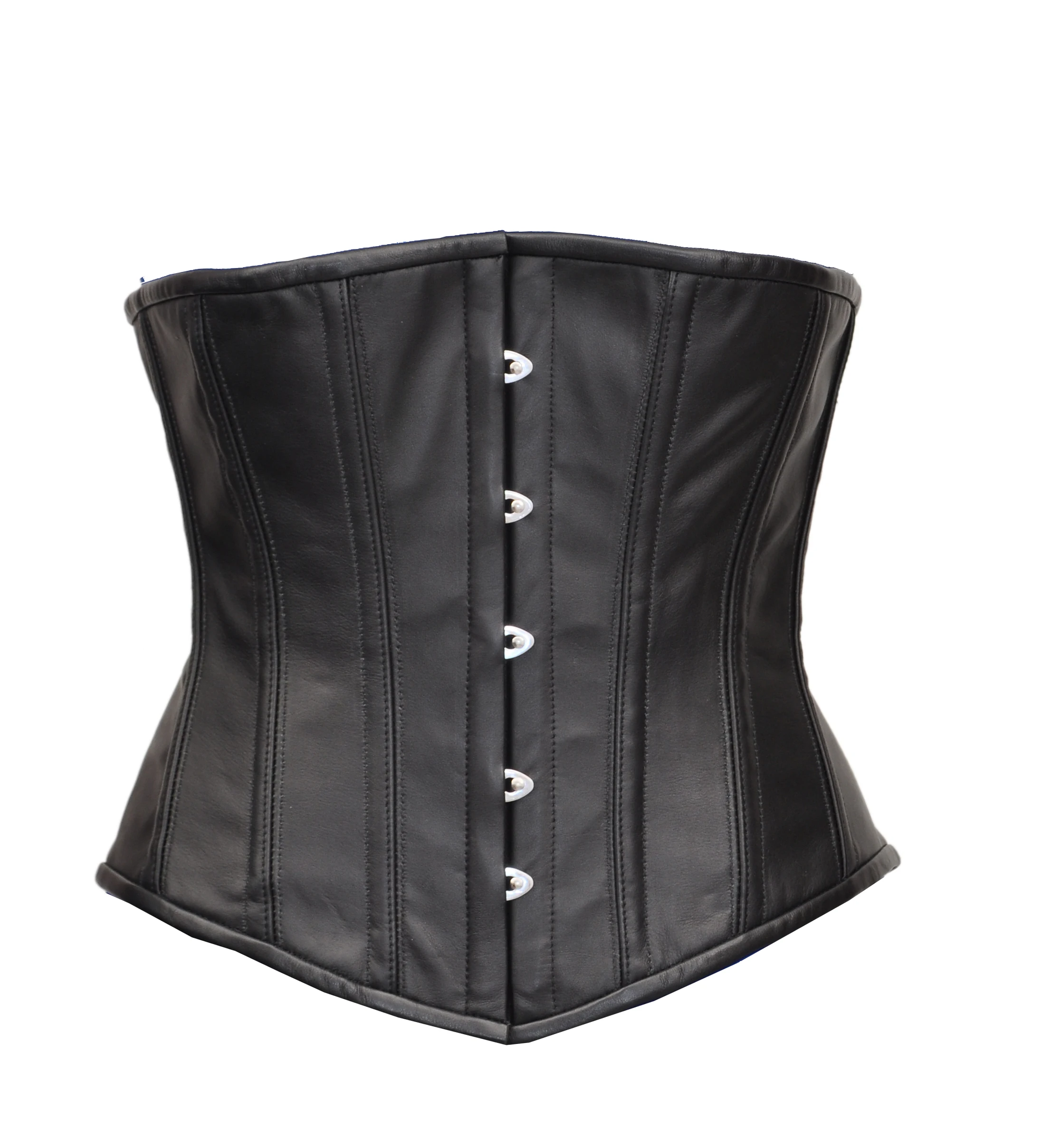 Underbust Tight Lacing Waist Shaper Steel Boned Leather Corsets