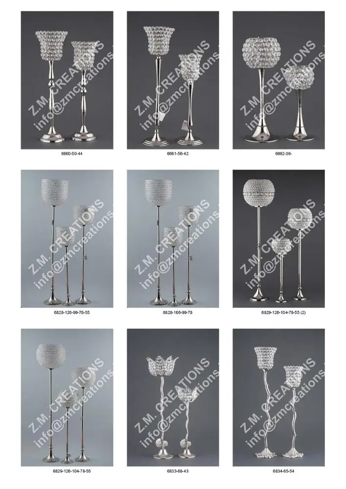 Wedding & Home Decorative Crystal Candle Holder  Set Tea Light Candle Holder Votive For Home Living Room Luxury Candle Container