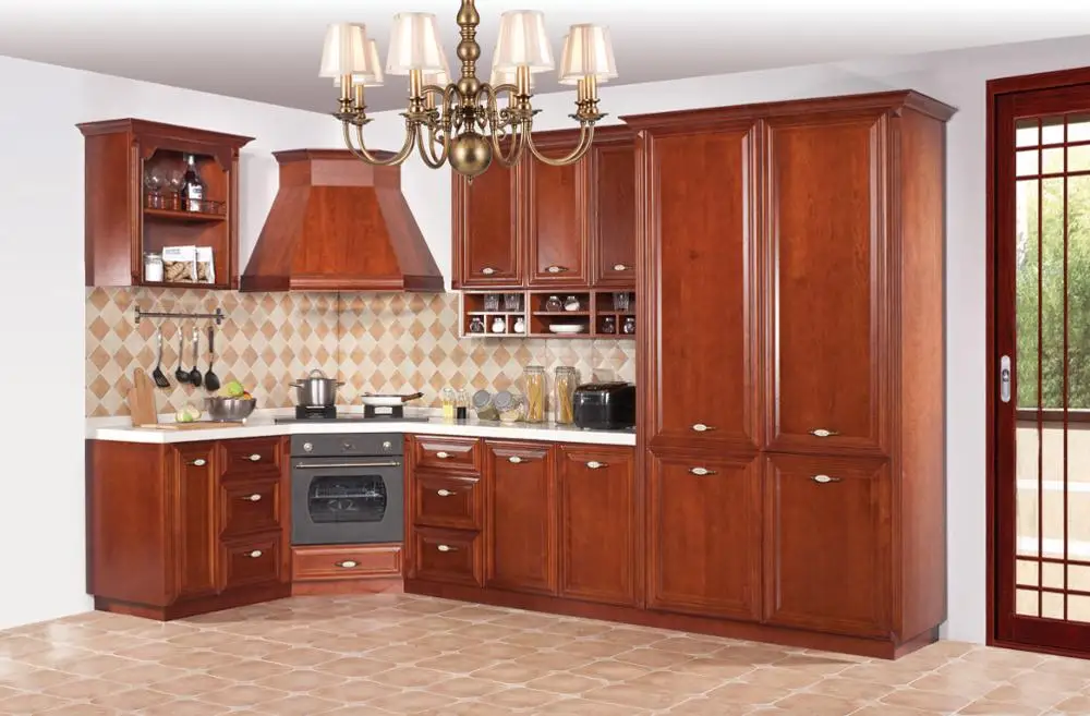China America mini kitchen cabinet with solid wood door joinery