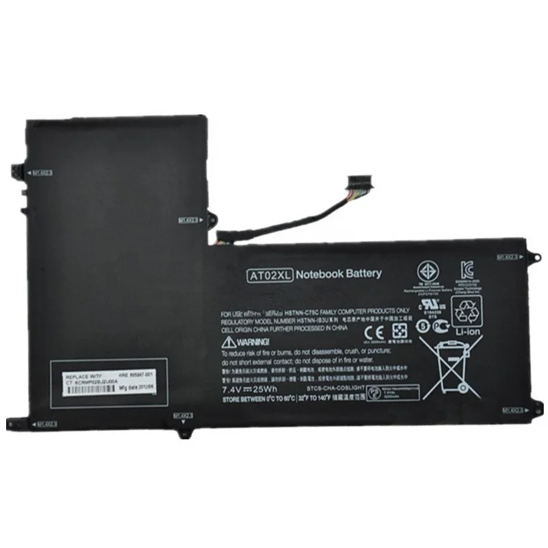 7.4V 25Wh AT02XL Laptop Battery For HP Elitepad 900 G1 Table HSTNN-C75C HSTNN-IB3U AT02025XL D3H85UT HSTNN-DB3U