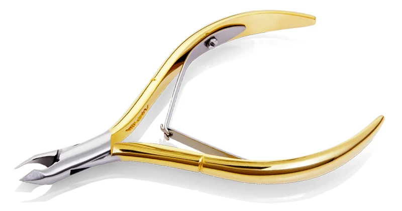 NGHIA Brand Export C-01G Stainless Steel Gold Finished Cuticle Nipper Premium Excellent Nipper Professional Nail Salon