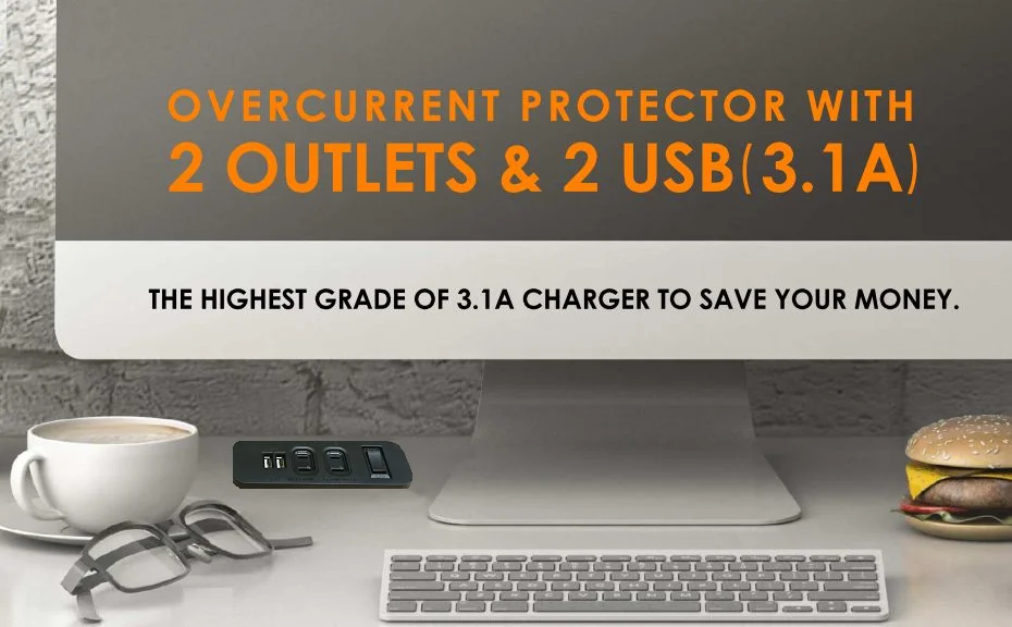 PSE 2 розетки переменного тока + USB-зарядные детали мебели