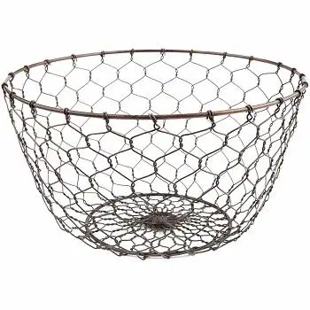 WIRE BASKET KITCHEN DECORATIVE METAL HEART SHAPE WIRE FRUIT BASKET HOME STORAGE IRON BASKET