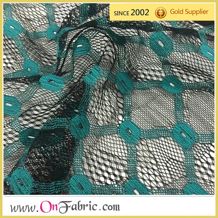 57/58' Raschel Lace Solid Knit Cotton Ripstop Nylon Fabrics For Sale