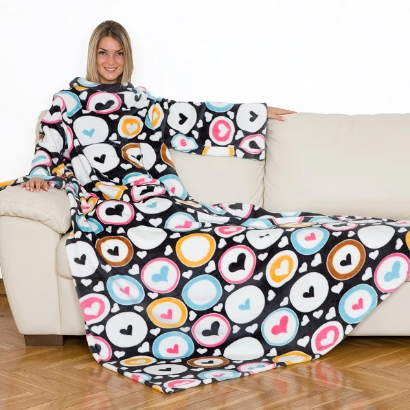 KANGURU DELUXE SOUL FLEECE BLANKET WITH SLEEVES WITH POCKET