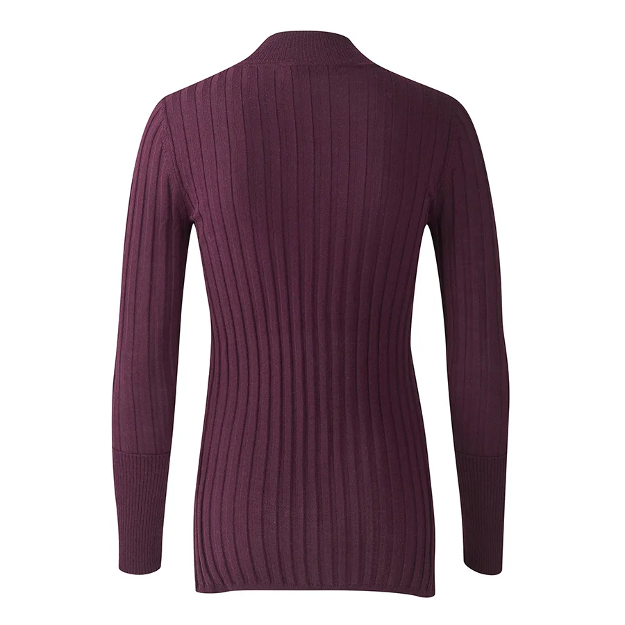 
Women custom skinny fit plain knitted turtleneck jumper 
