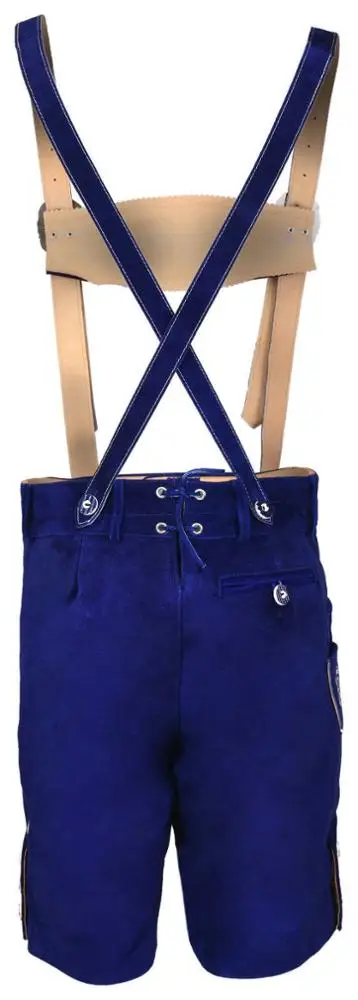  Mens Bavarian LEDERHOSEN Real Suede Leather with Matching Suspenders Shorts