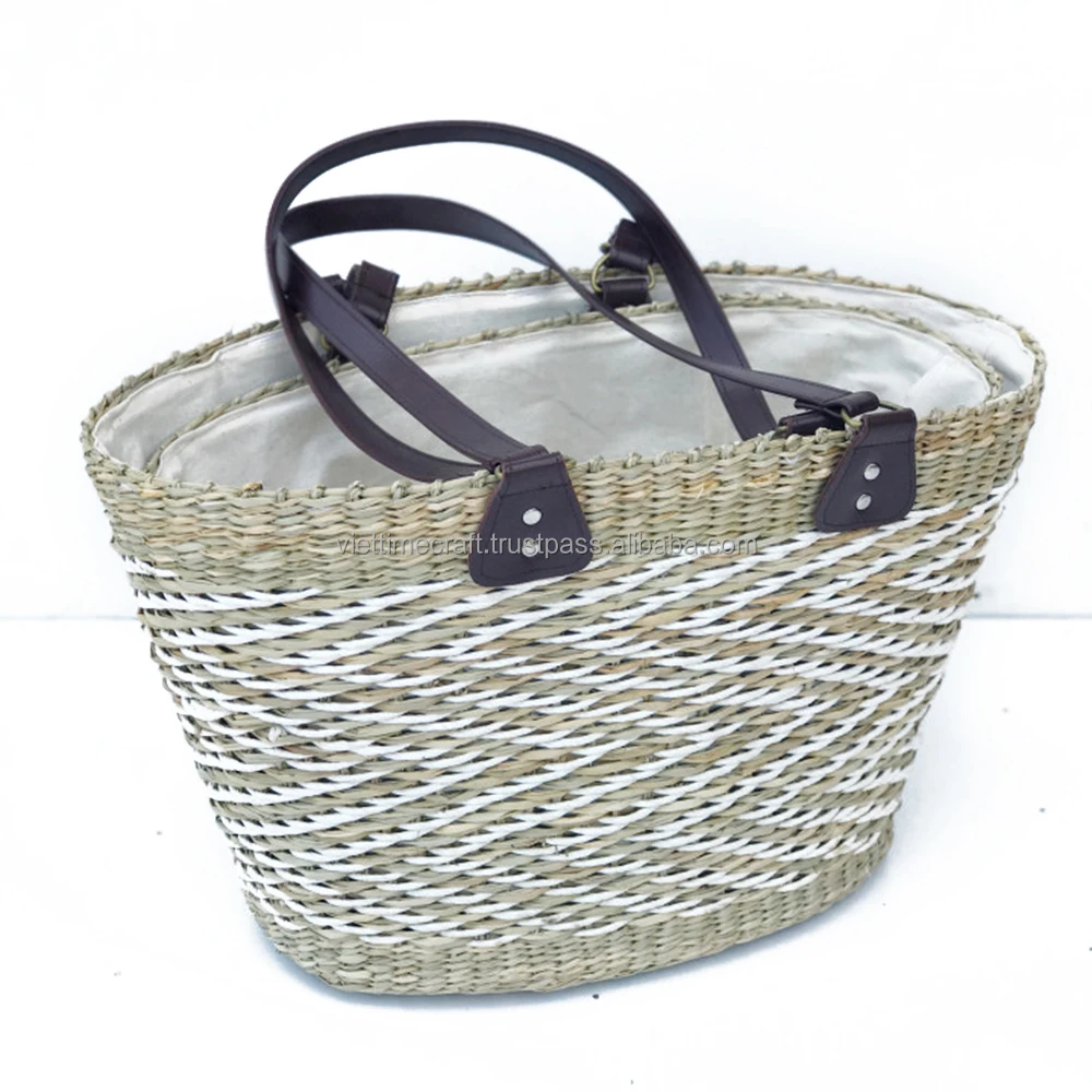 Vietnam seagrass handbag wholesale /seagrass basket wholesale/cheap basket wholesale