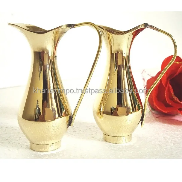 Metal Gahwa Milk Pot Coffee and Tea Sets Sustainable Polish Finish Arabic Dallah Plan Brass