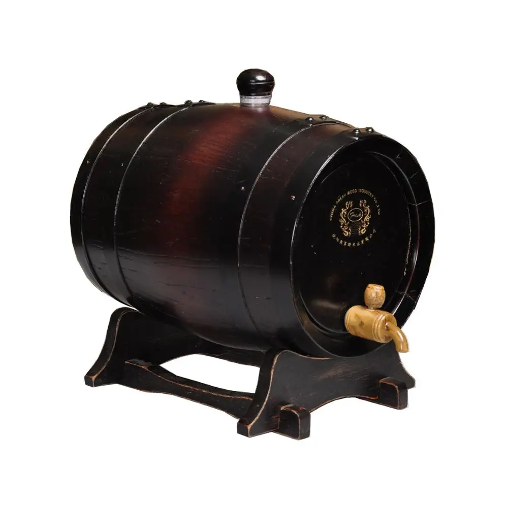 5L Oak Aging Barrels Whiskey Barrel Dispenser Wine Bucket No Leak