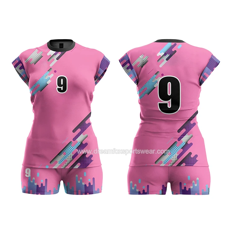 latest style custom sublimation volleyball uniform shirts designs sports fitness youth volleyball jersey
