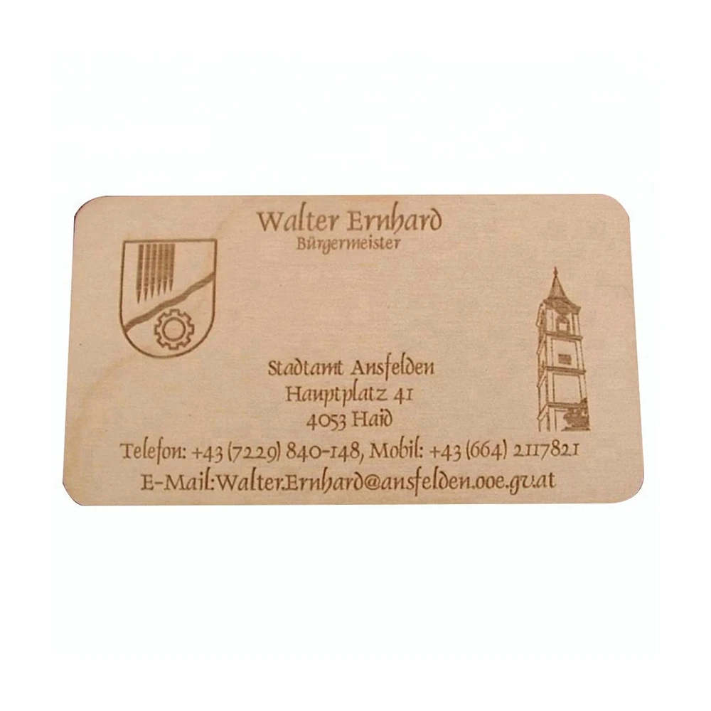 Customized Business Card Blank Wooden Wedding Cards Invitation For Christmas Gift