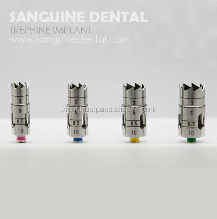 Sanguine Dental Trephine Bur for Teeth treatment Dental Implant Instruments Tissue Punch Kit With Autoclavable Bur Holder
