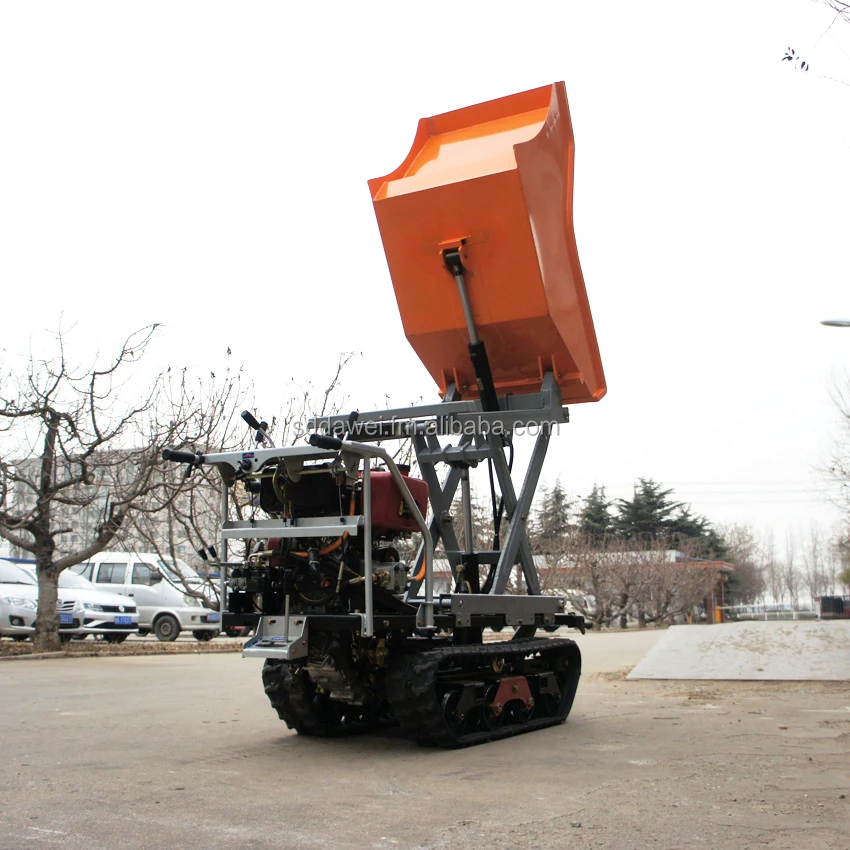 Factory Supply Small Crawler Type Truck Dumper with lift container Hydraulic Scissor lifter