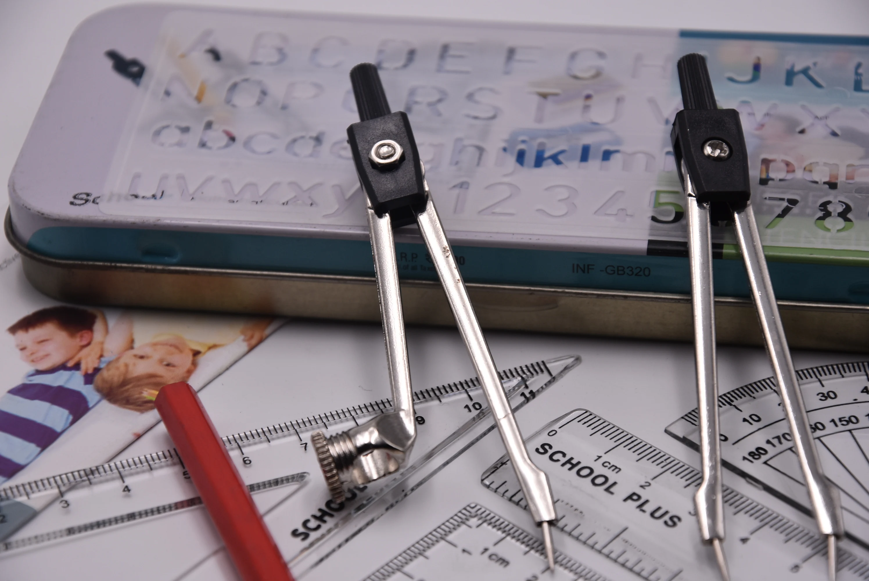 10pcs  geometry set metal math set back to school stationery goods