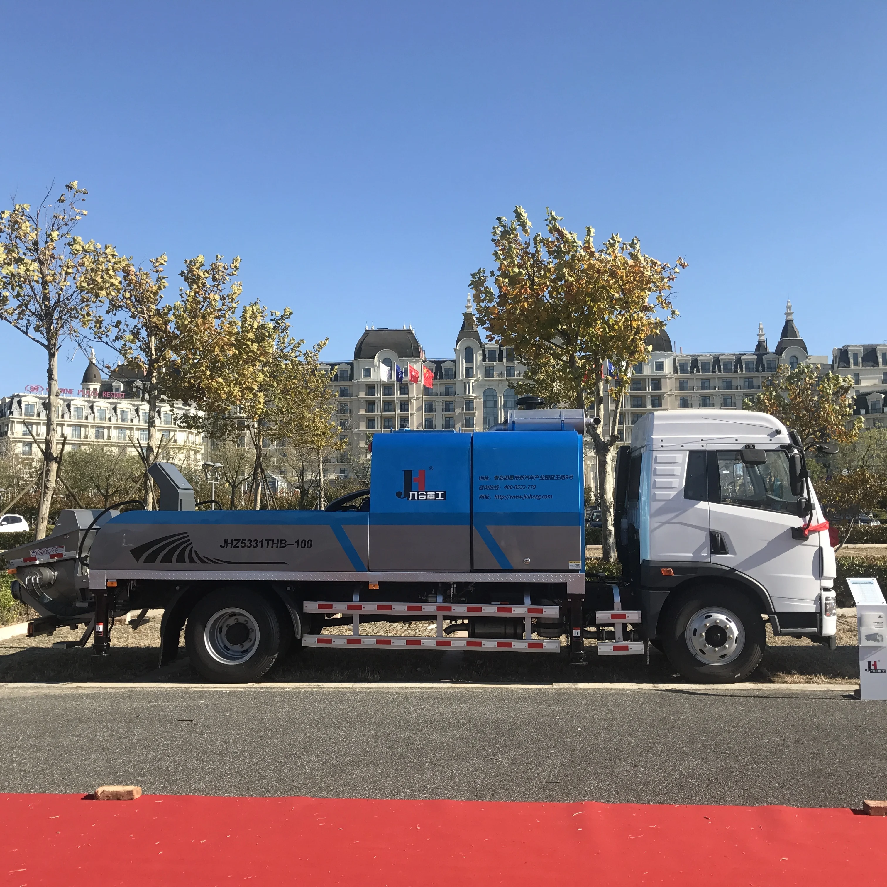 Hot sell JIUHE brand diesel truck mounted concrete pump
