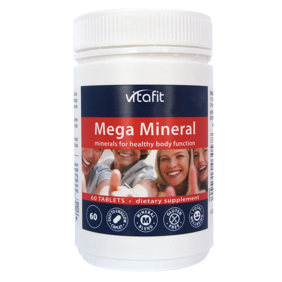  Vitafit Mega минерал | Поддержка сильных костей обмена веществ и здоровья сердца комплексная Минеральная