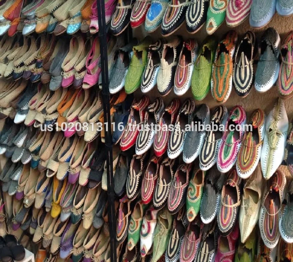 
Perfect Handmade Moroccan Raffia Slipper Shoes selection 