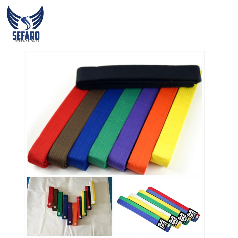 High Quality Unisex Martial Arts Belts-Customizable Size Karate Judo BJJ Belts with Custom Design Logo Wholesale Options Adults