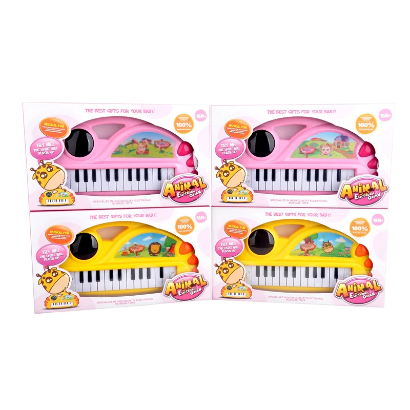 Hot selling educational musical instrument toy electric piano toy with light for kids