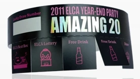 
(Coupon type) CMYK Printing TYVEK / YUPO wristbands 