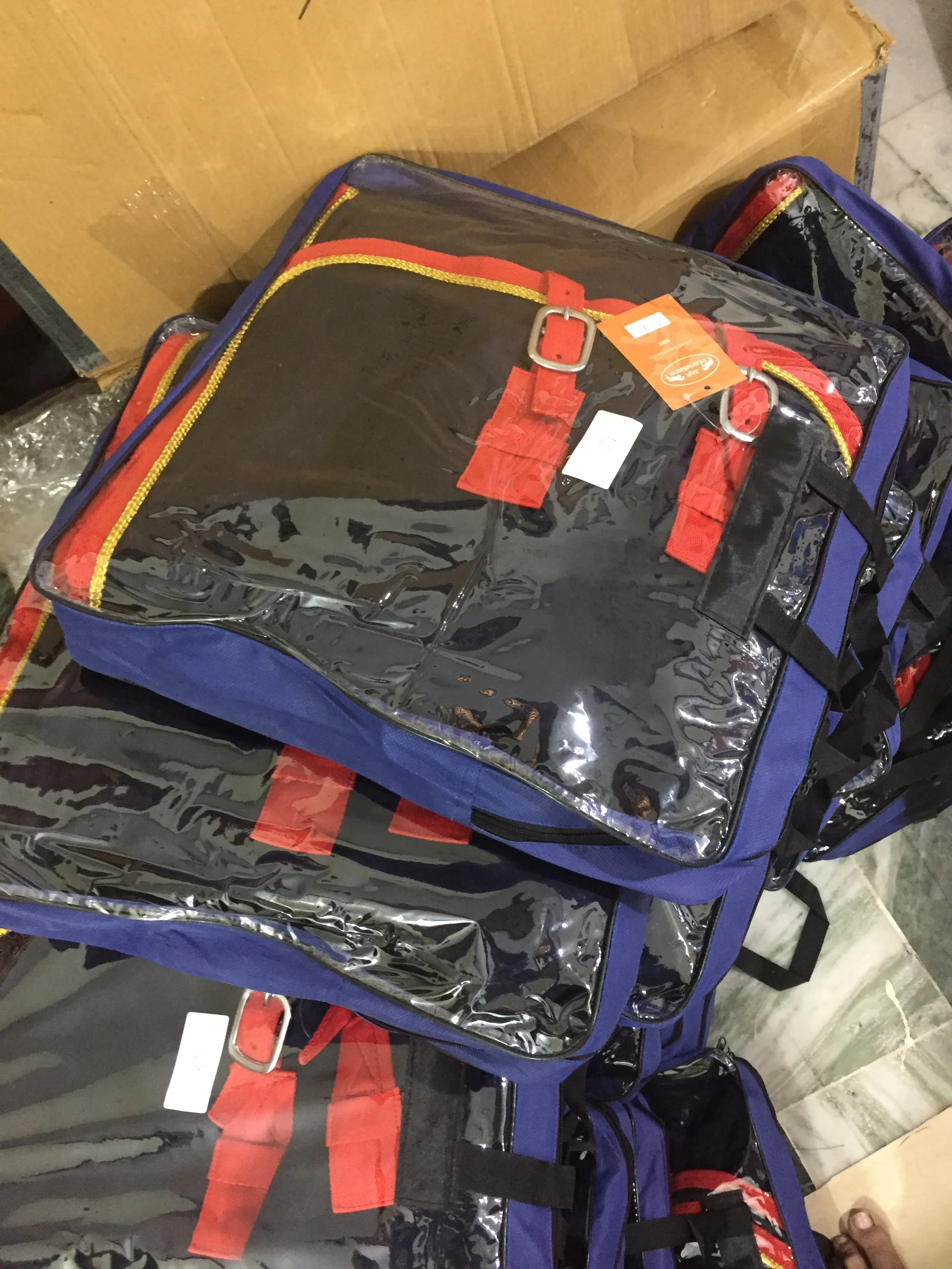 wool horse rugs cord and flower NAVY HORSE Wool rugs  navy wool rugs with red binding