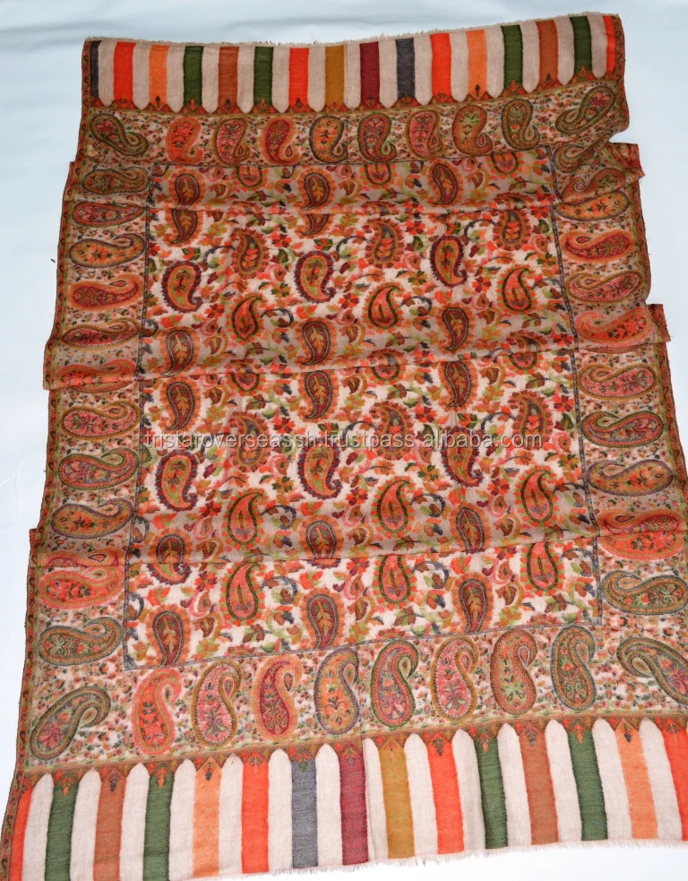 High quality 100% Kani Shawls Luxurious Pure Pashmina Shawls Hand Made 100% Cashmere Cashmere Shawl