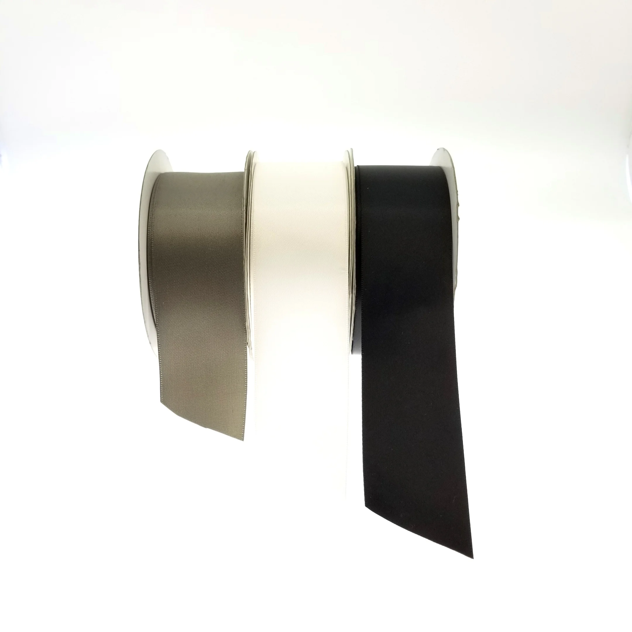 Complacent Luxury 75 mm multi color single face double face polyester satin ribbon for Christmas