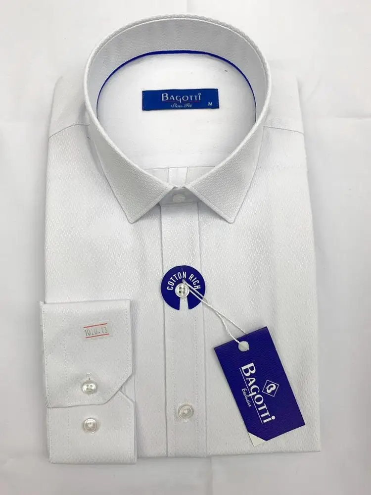 Slim Fit High Quality Cotton And Polyester Mens Dress Shirt From Turkey