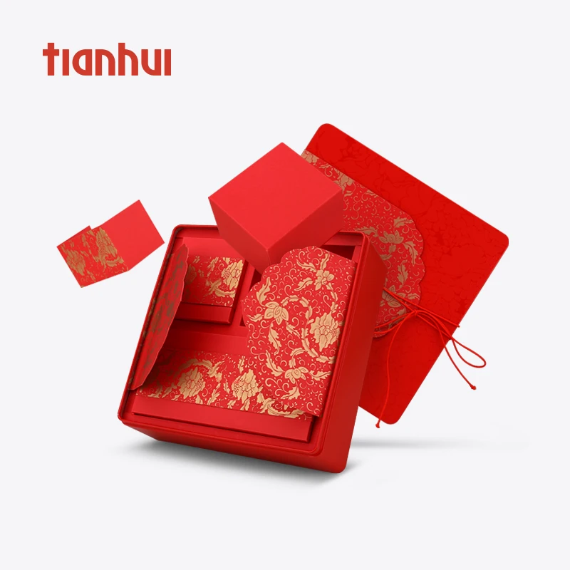 Tianhui Design square favors for guests candy tin box wedding with lid metal