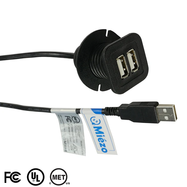 
Embedded Desk Square USB Extension Socket Charger Grommet 