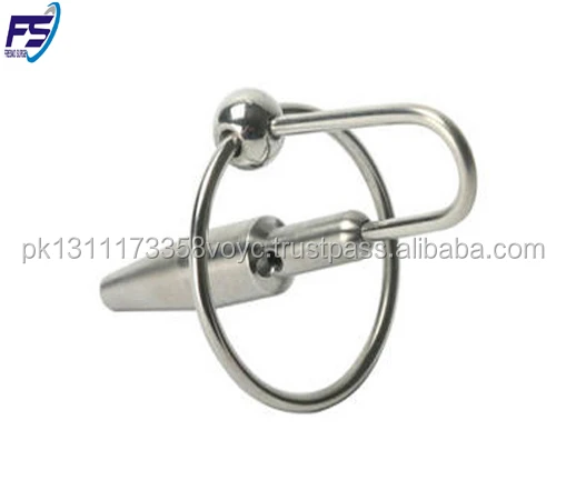 Fresno Surge Stainless Steel Solid Penis Plug with Ring Pull