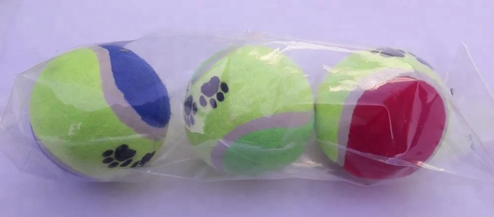 Factory Wholesale Custom Logo Printed Special Pet Tennis ball  Pet toy Custom Logo Tennis Ball