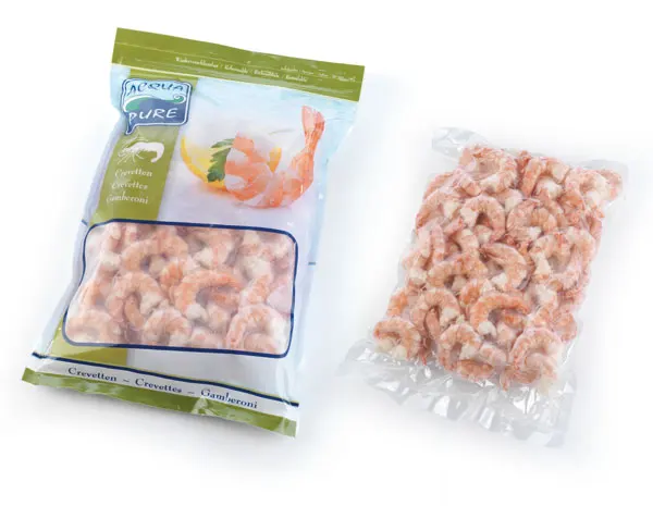 Custom frozen meat food grade vacuum shrimp Seafood plastic packaging pouch bag.