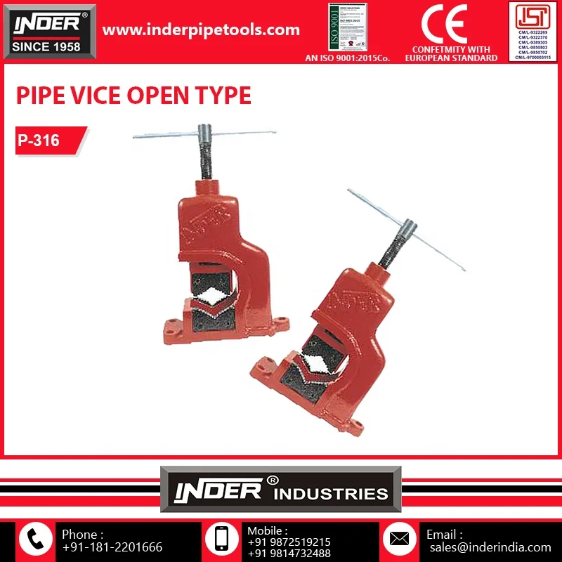 Replaceable Jaw Pipe Vice Open Type Bench Vice Multifunctional Heavy Duty Pipe Vise at Low Price