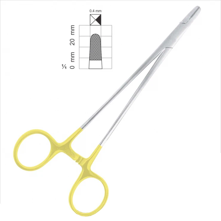 Professional Micro Derf Needle Holders TC Forceps Stainless Steel material with gold handle