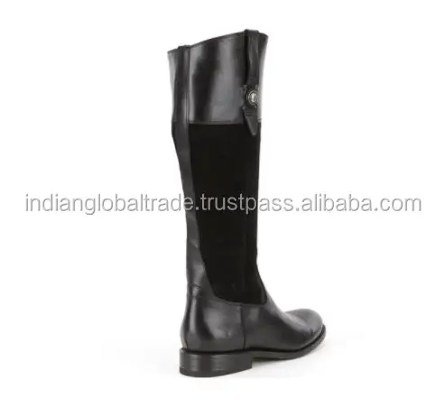 High Quality Suede And Leather Tall Boot For Women Pure Leather Riding Boots Boots Horse Riding